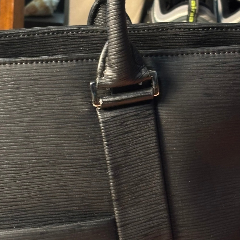 Vessel Signature 2.0 Tote Bag Black Textured Faux Leather Laptop Travel Golf - Picture 15 of 16
